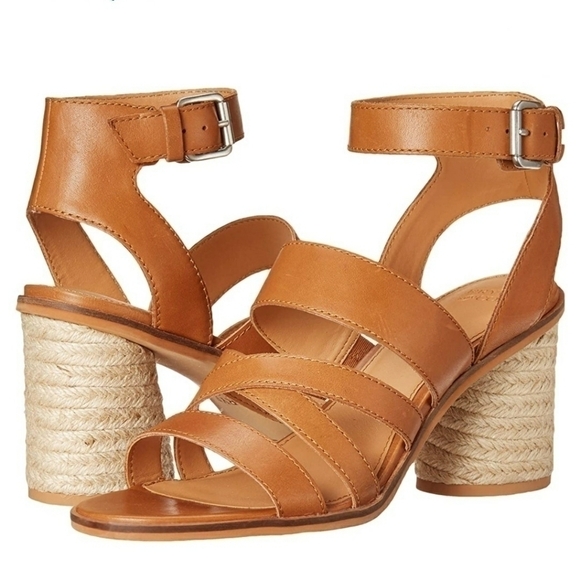 FRYE & Co. Leiah Mixed Strap Sandal Cognac sz. 6 - Picture 1 of 11